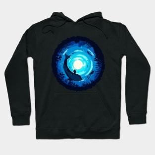 Dark blue sea Hoodie